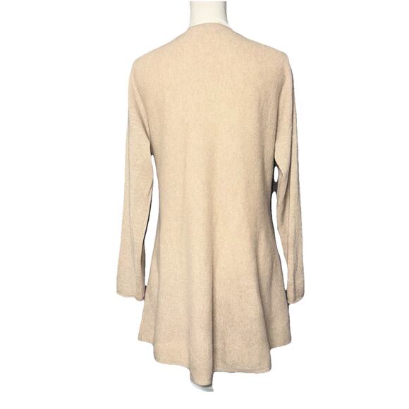 White + Warren LG 100% Cashmere Sweater Beige Cream V Neck Minimalist Luxury - Picture 4 of 7